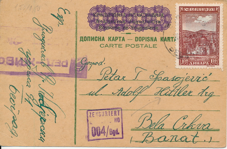 TYSKLAND. Ockupationen av Serbien 1943