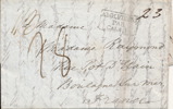 ENGLAND. Förfilateli från England till Franrike 1839