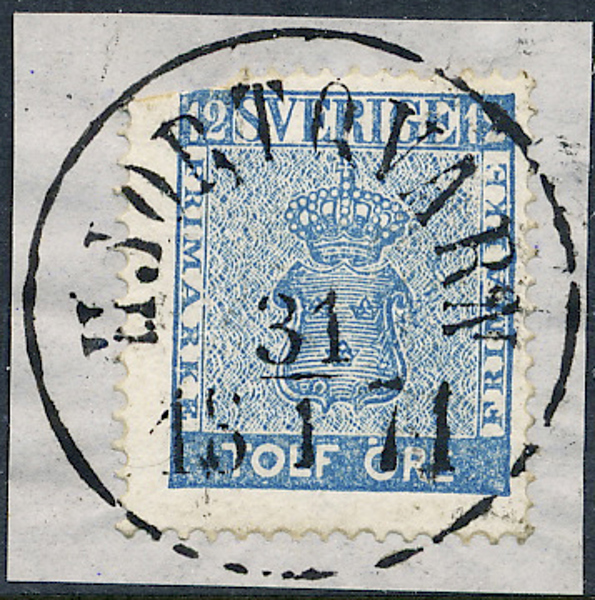 9 HJORTQVARN 31.1.1871 (T) N10 Postal 400