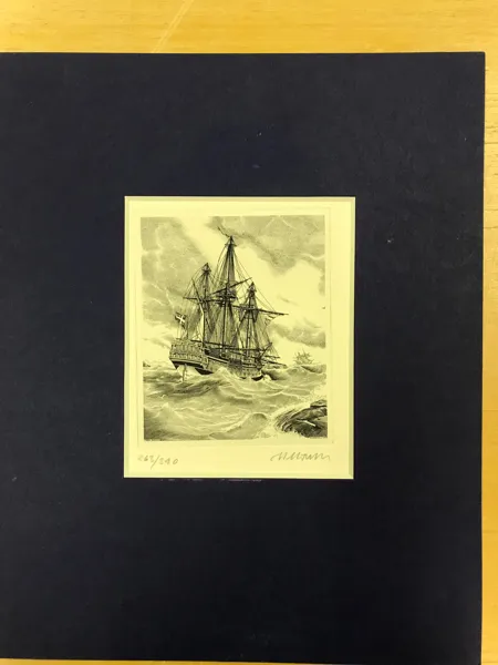 Stålgravyr av konstnären och frimärksgravören Martin Mörck 263/390