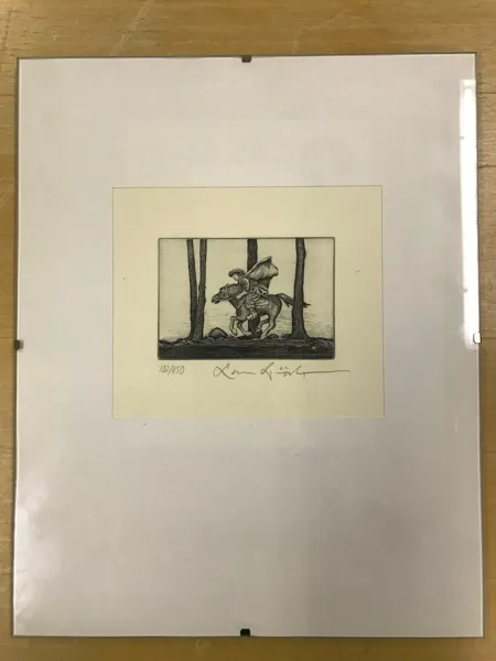 Stålgravyr i original RYTTAREN av Lars Sjööblom 102/450