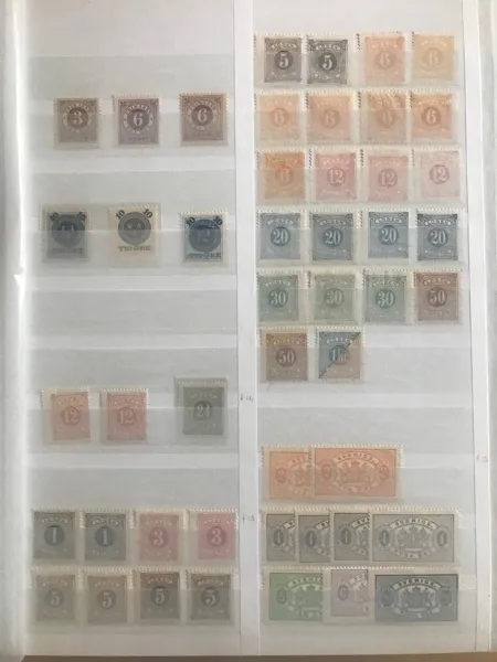 SVERIGE Samling dubbletter Ringtyp till 1976 ostämplat/postfriskt i tjock insticksbok