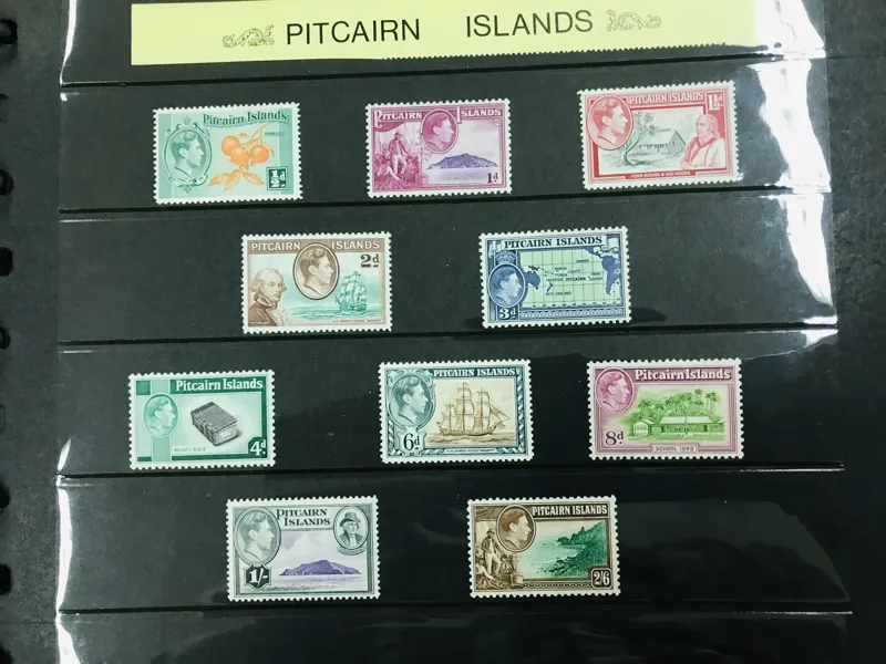 BRITTISKA KOLONIER Postfrisk samling med flera kolonier på visirblad