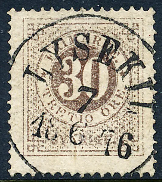 F25h gråaktigt brun stämplat LYSEKIL 7.6.1876