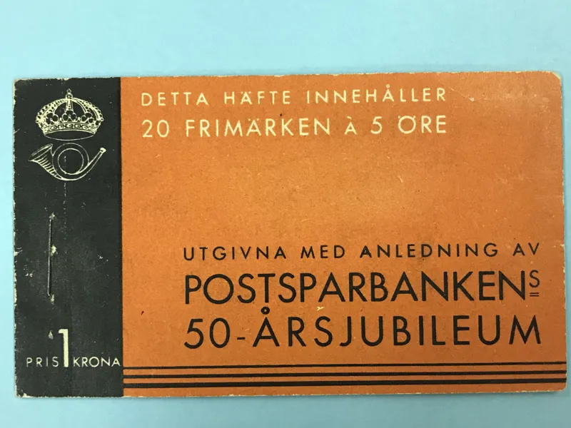 H25I R 20 x5 öre Postsparbanken typ 1 Rättvänd inlaga.
