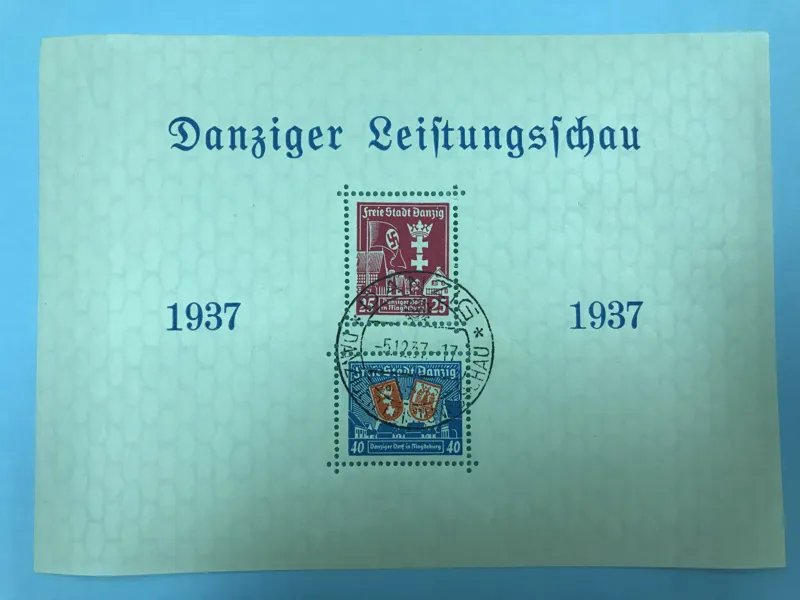 DANZIG Block 3 stämplat DANZIG 5.12.37