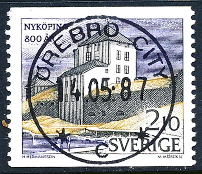 F1458 2,10 kr Stadsjubiléer med FD-lyxstämpel ÖREBRO C 14.5.87