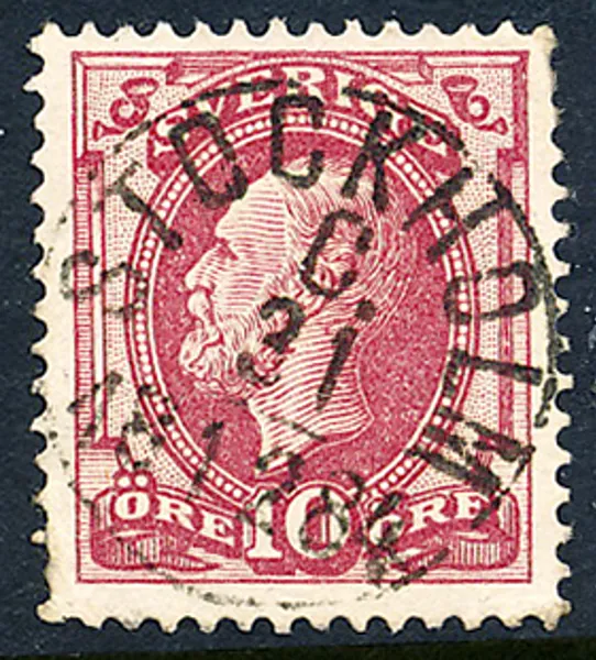 F39  Praktstämplat dagen före utgivningsdagen STOCKHOLM C 31.12.1884