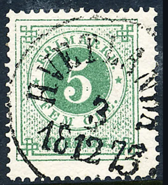 F19c blågrön (smaragdgrön) t.14 HVETLANDA 3.12.1873
