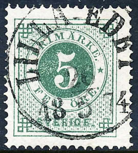 F19d blågrön t.14 LILLA-EDET 26.5.1874