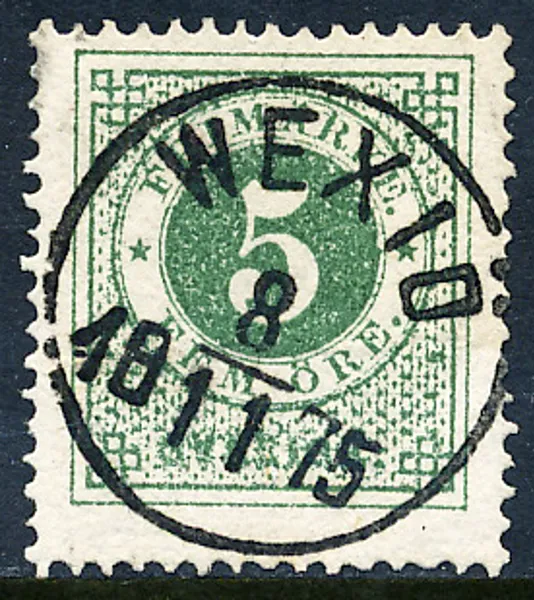 F19f grön t.14 WEXIÖ 8.11.1875
